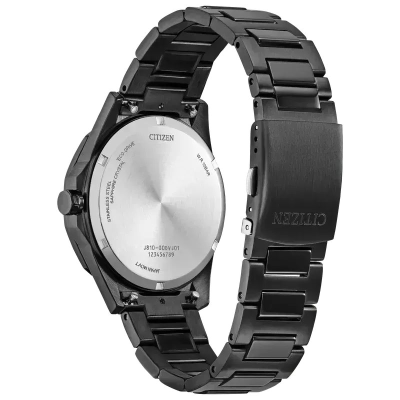 Citizen Brycen Eco-Drive Black Stainless Steel Men's Watch