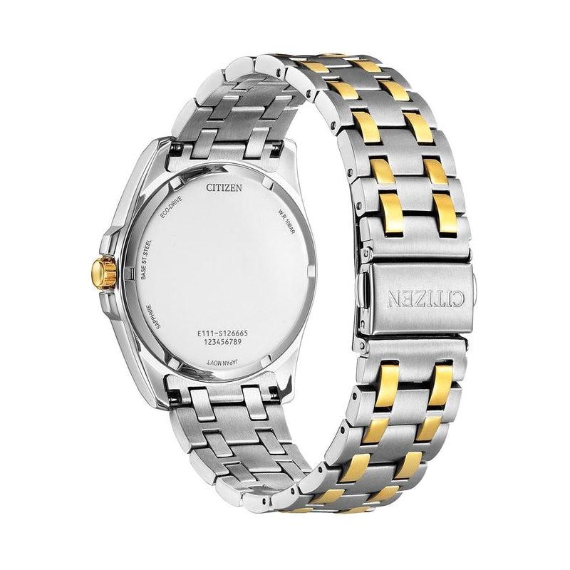 Citizen Eco-Drive Tone Silver Dial Date Dress Watch – Citizen