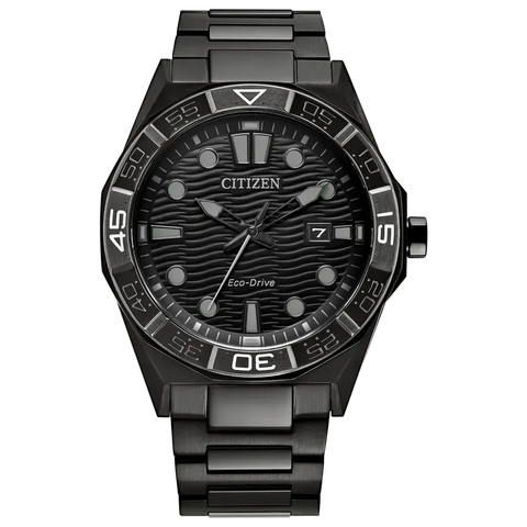 Citizen Brycen Eco-Drive Black Stainless Steel Men's Watch
