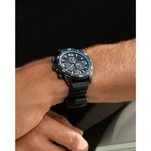 Citizen Brycen Men's Eco-Drive Chronograph Black Silicone Strap Watch