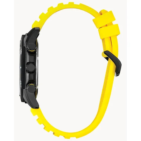 Citizen Brycen Men's Eco-Drive Chronograph Yellow Silicone Strap Watch