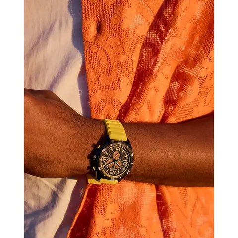 Citizen Brycen Men's Eco-Drive Chronograph Yellow Silicone Strap Watch