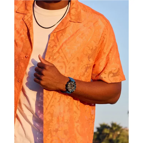 Citizen Brycen Men's Eco-Drive Sport Chronograph Black Dial Blue Silicone Watch