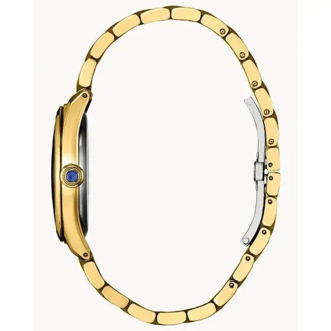 Citizen Classic Blue Dial Gold-Tone Stainless Steel Eco-Drive Women's Watch