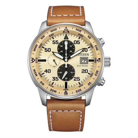 Citizen Classic Sport Chronograph Eco-Drive Leather Strap