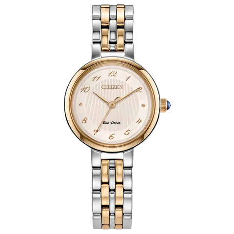 Citizen Classic Women's Eco-Drive Two-Tone Stainless Steel White Dial Watch