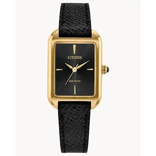 ★未使用★CITIZEN Eco-Drive FE6119-85X ¥35000 Citizen Dress Classic Black Dial Gold-Tone Eco-Drive Women's Watch