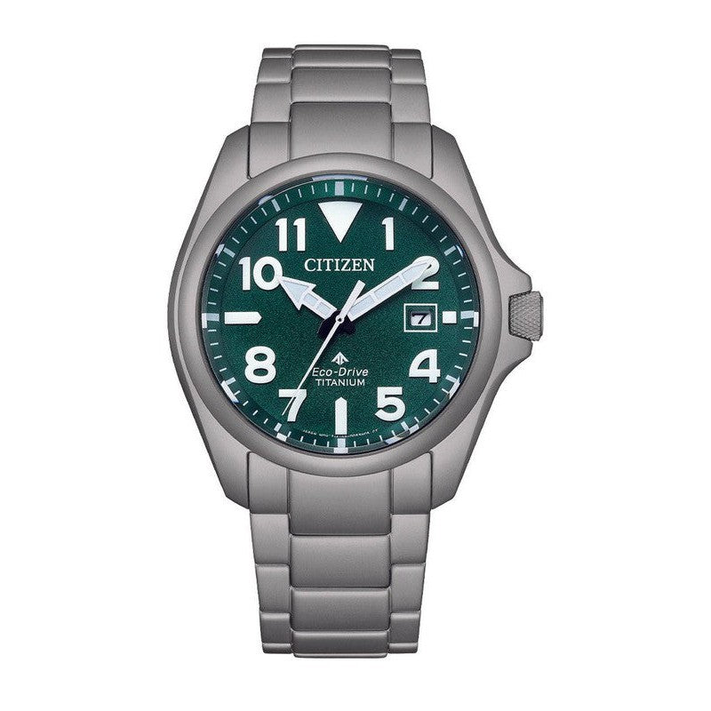 エグータム Citizen Eco-Drive Gents Titanium Green Dial BN0241-59W – Citizen