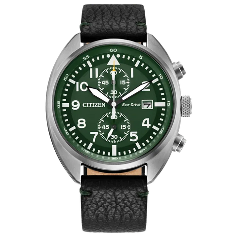 Citizen Eco-Drive Sport Casual Chronograph Green Dial Watch