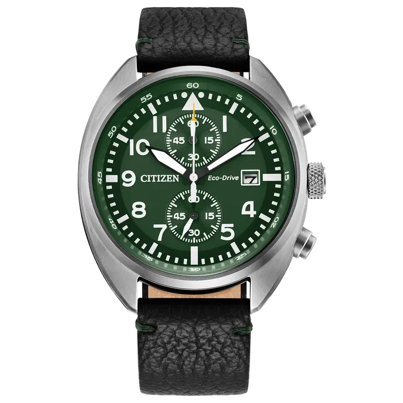 Citizen Eco-Drive Sport Casual Chronograph Green Dial Watch