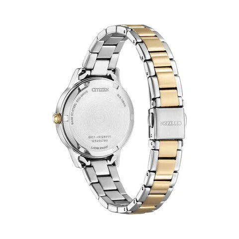Citizen Eco-drive Ladies White Dial Two Tone