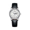 Citizen Eco-drive White Analog Black Leather