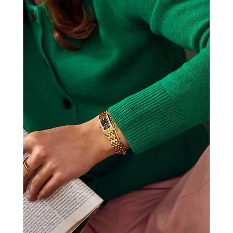 Citizen Gold-Tone Stainless Steel Women's Black Dial Watch