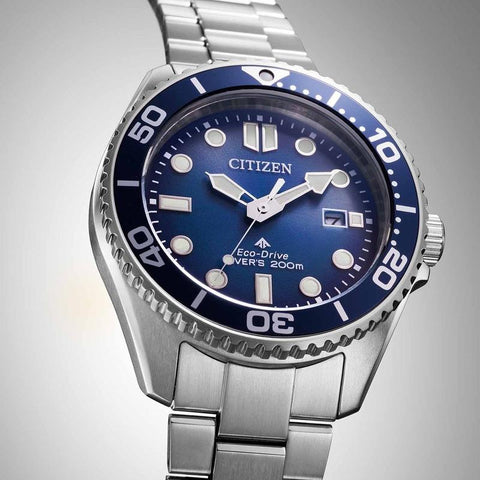Citizen Promaster Eco-Drive 200M Diver Men's Stainless Steel Blue Dial Watch
