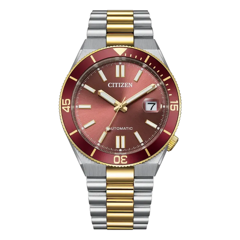 Citizen TSUYOSA Shore Automatic Two-Tone Maroon Watch