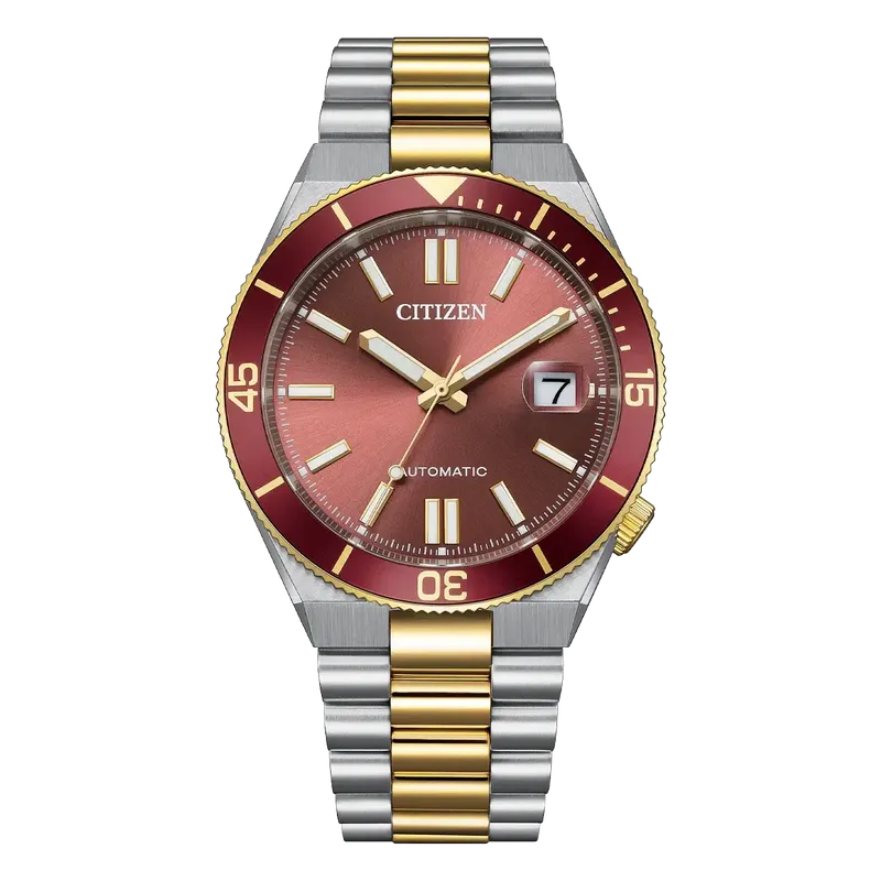 ドリナイss Citizen TSUYOSA Shore Automatic Two-Tone Maroon Watch – Citizen
