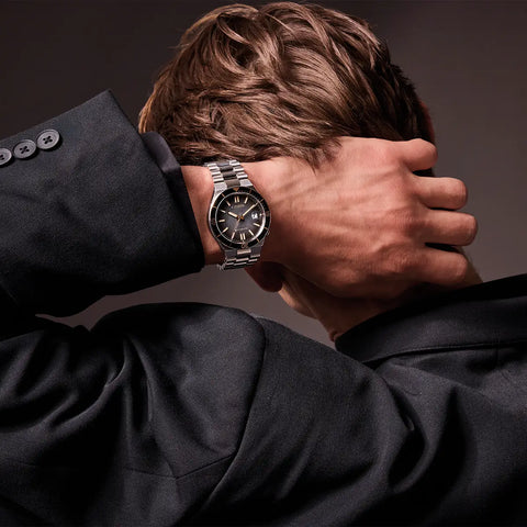 Citizen Tsuyosa Shore Timeslip Men's Stainless Steel Black Dial Watch