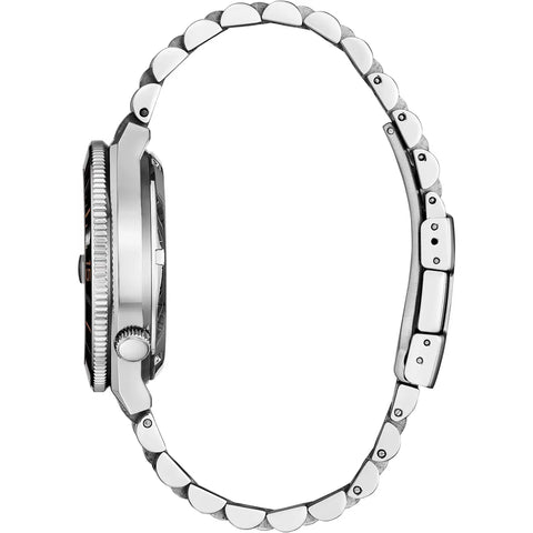 Citizen Tsuyosa Shore Timeslip Men's Stainless Steel Black Dial Watch