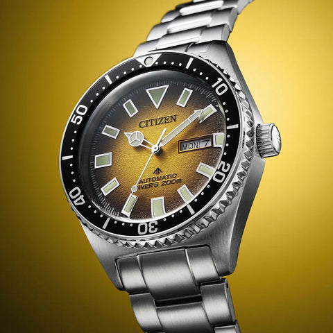 Citizen Promaster Diver Automatic Men's Stainless Steel Yellow Dial Watch