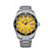Citizen Eco-Drive Yellow Dial Date Watch